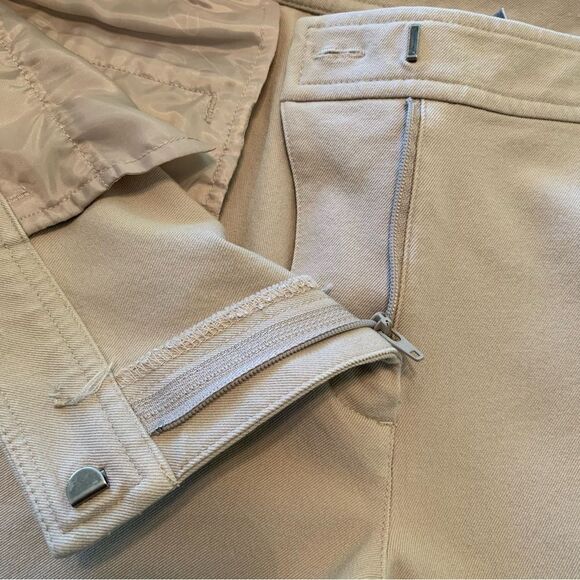 CHICO’S Crop pants women’s size 1.5 or  M/10 Tan flat front wide leg. - Picture 8 of 13